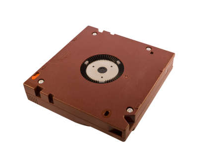 Red backup tape isolated on white background