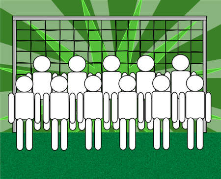 soccer team, eleven playersのイラスト素材