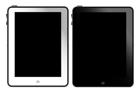 Tablet pc white and blackのイラスト素材
