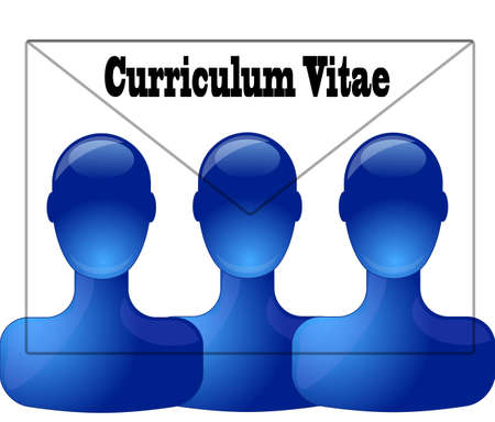 Three persons with curriculum vitae letter