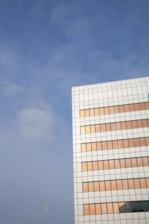 Amsterdam, The Netherlands, Office Area Sloterdijk, 20 February 2011, Office building with windows and skyのeditorial素材