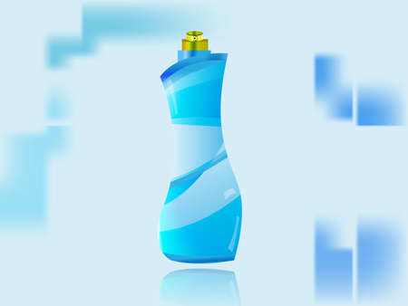 Blue shiny perfume bottleのイラスト素材