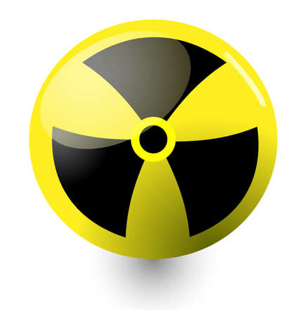 round shiny nuclear signのイラスト素材