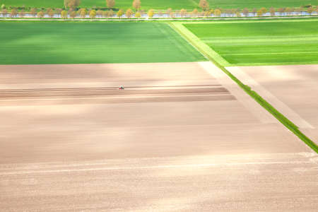 Dutch farm landscape from above, The Netherlandsの写真素材