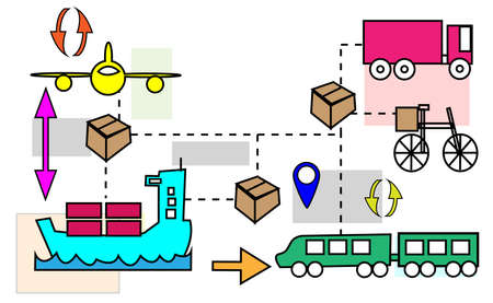 Illustration of logistics transport movementsの写真素材