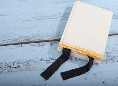 Fireblanket on wooden background