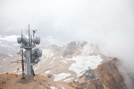 View from top of Zugspitze Austriaの写真素材