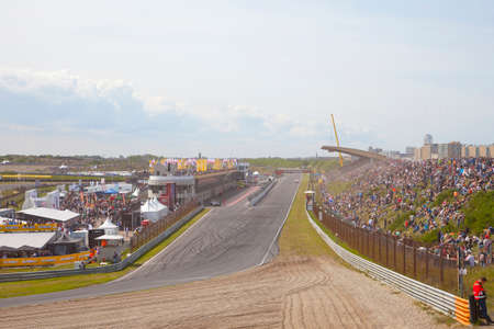 ZANDVOORT, THE NETHERLANDS - May 21, 2017: View at racing days Zandvoort with famous racer Max Verstappenのeditorial素材