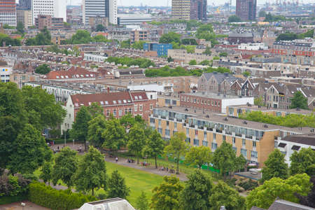 ROTTERDAM, THE NETHERLANDS - View at city of Rotterdam, The Netherlandsの写真素材