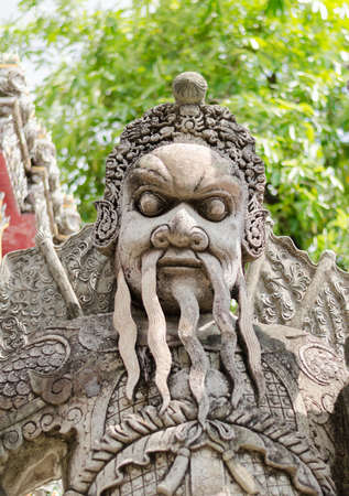 Chinese statue in templeの写真素材
