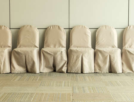 Chairs in the waiting room at convention centerの写真素材