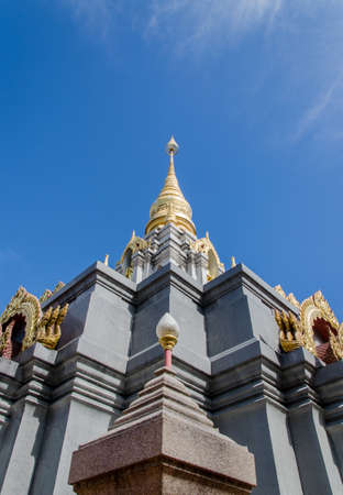 Golden stupa at Doi Mae Salong, Thailand.の写真素材