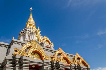 Golden stupa at Doi Mae Salong, Thailand.の写真素材