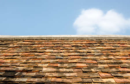Retro Tiles rooftop for backgroundの写真素材