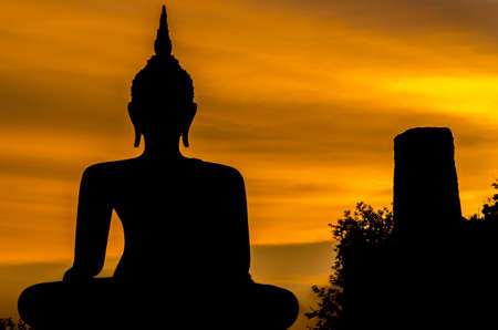 Sukhothai historical park at Sukhothai province in Thailandの写真素材