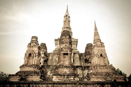 Sukhothai historical park at Sukhothai province in Thailandの写真素材