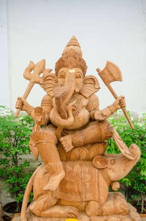 Ganesh carved woodの写真素材