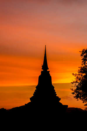 Sukhothai historical park at Sukhothai province in Thailandの写真素材