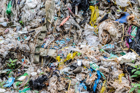 NAKHON PHANOM THAILAND  JUNE 25: Municipal waste disposal by open dump procese.  Dump site at Nakonpanom on JUNE 25 2015 in NAKHON PHANOM PROVINCE THAILANDのeditorial素材