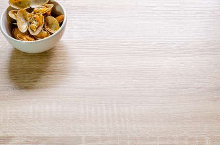 Stir fried clams with roasted chili paste, Thai foodの写真素材