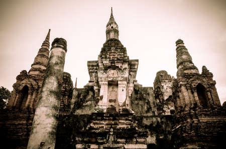 Sukhothai historical park at Sukhothai province in Thailand: Vintage style