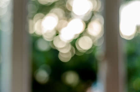 atmosphere around office blur background with bokeh in the morningの写真素材
