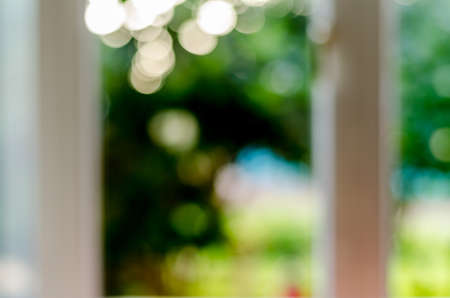 atmosphere around office blur background with bokeh in the morningの写真素材
