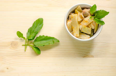 Red Curry with Chicken and Bamboo Shoots, Thai Food, Thailandの写真素材