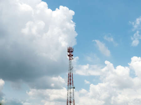 telephone pole and blue backgroundの写真素材