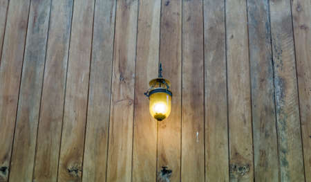 Light on the old wood wallの写真素材