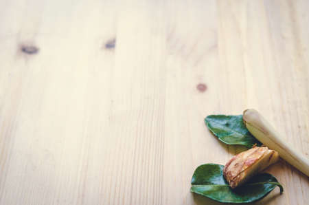 abstract design background vegetables on a wooden background. vintage toneの写真素材