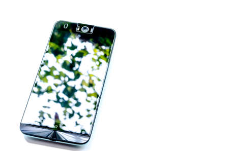 smart phone on the white backgroundの写真素材