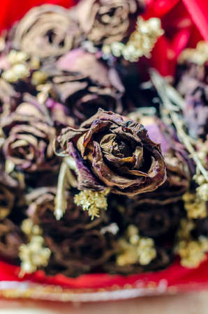 Dry rose signifies lost love, bad valentine bad relationshipの写真素材