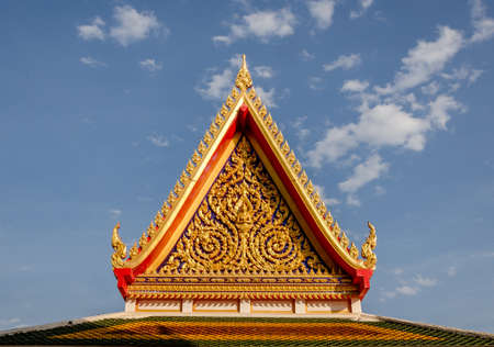 Thai temple and blue sky