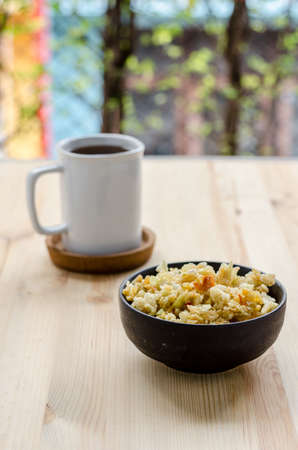 Thai sweet rice crispy, sneak in relax timeの写真素材