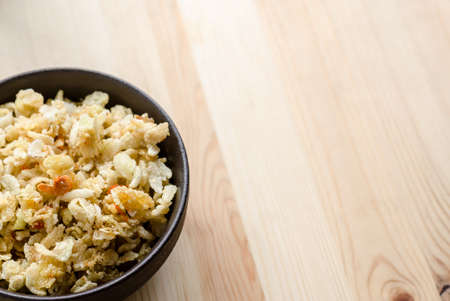 Close up of Thai sweet rice crispy, sneak in relax timeの写真素材