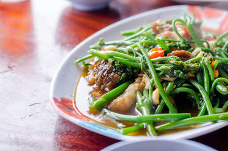 Fried vegetables in Thai style foodの写真素材