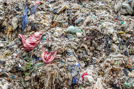 CHONBURI PROVINCE, THAILAND-JULY 13: Municipal waste disposal open dump process.  Dump site at Chonburi Province on JULY 13 , 2016 in CHONBURI PROVINCE THAILANDのeditorial素材