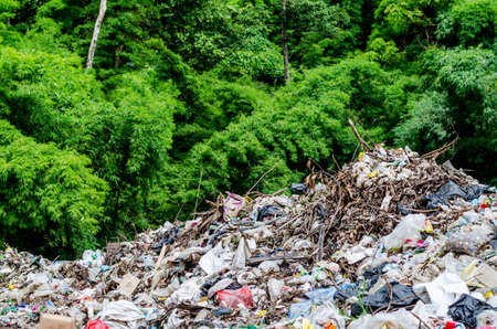 TAK PROVINCE, THAILAND-AUGUST 9: Waste from industrial.  Dump site at Tak Province on AUGUST 9 , 2016 in TAK PROVINCE THAILANDの写真素材