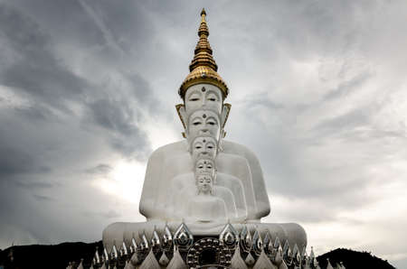 Five Buddha statue in Wat Phra That Pha Kaew, Petchabun province, Thailandの写真素材
