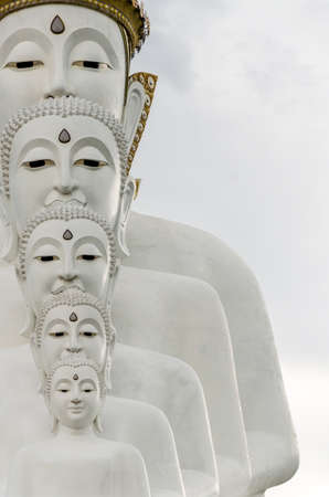 Five Buddha statue in Wat Phra That Pha Kaew, Petchabun province, Thailandの写真素材