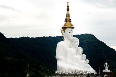 Five Buddha statue in Wat Phra That Pha Kaew, Petchabun province, Thailandの写真素材