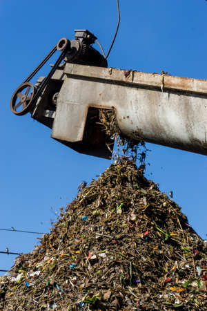 CHIANGMAI PROVINCE, THAILAND-DECEMBER 25 2017, Waste screening organic ans plastic apparatus in...