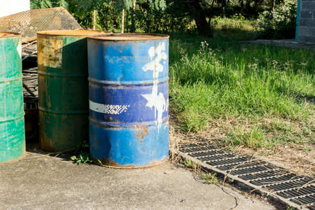 Unused oil tanks to use other benefits.の写真素材