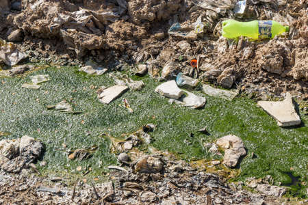 Nakonpanom  province, THAILAND. December 19 2018. Waste from household in waste landfill. Waste disposal in dumping site in THAILANDのeditorial素材