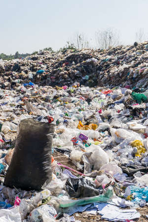 Nakonpanom  province, THAILAND. December 19 2018. Waste from household in waste landfill. Waste disposal in dumping site in THAILANDのeditorial素材