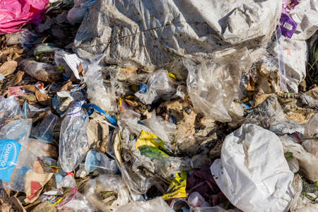 Nakonpanom  province, THAILAND. December 19 2018. Waste from household in waste landfill. Waste disposal in dumping site in THAILANDのeditorial素材