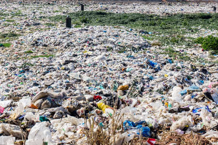 Nakonpanom  province, THAILAND. December 20 2018. Waste from household in waste landfill. Waste disposal in dumping site in THAILANDのeditorial素材