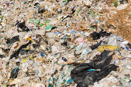 Nakonpanom  province, THAILAND. December 20 2018. Waste from household in waste landfill. Waste disposal in dumping site in THAILANDのeditorial素材
