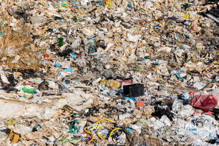 Nakonpanom  province, THAILAND. December 20 2018. Waste from household in waste landfill. Waste disposal in dumping site in THAILANDのeditorial素材
